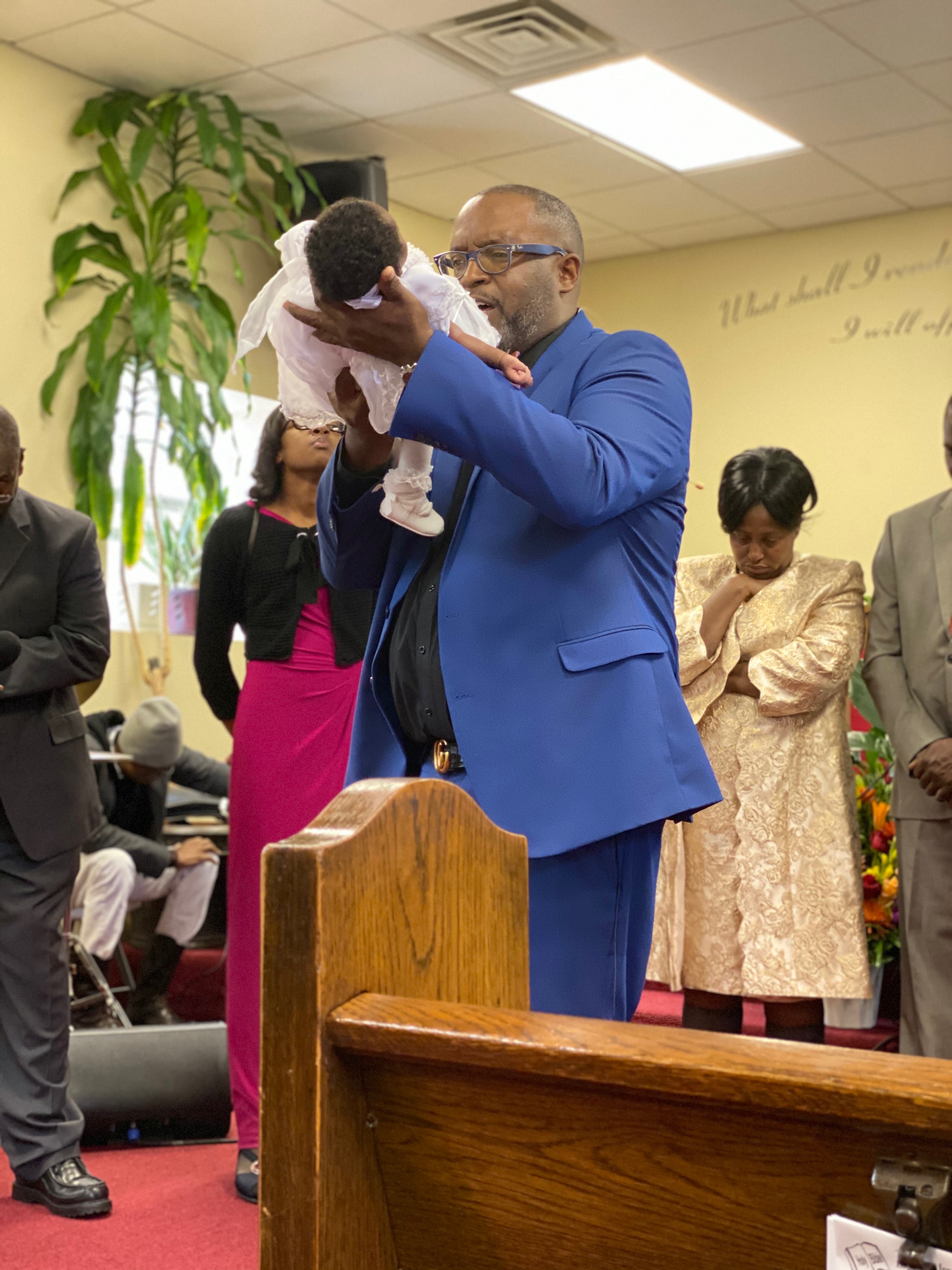 Members gathered at New Jerusalem Evangelistic Church