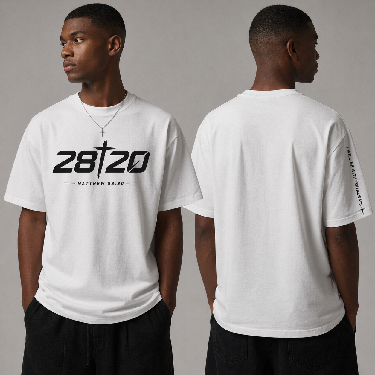 Matthew 28:20 Tee — White
