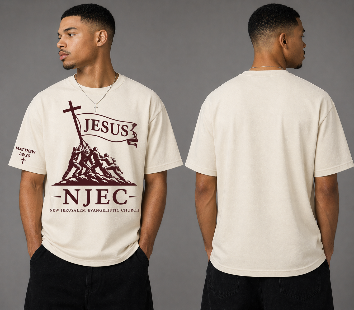 NJEC Iwo Jima Tee — Cream